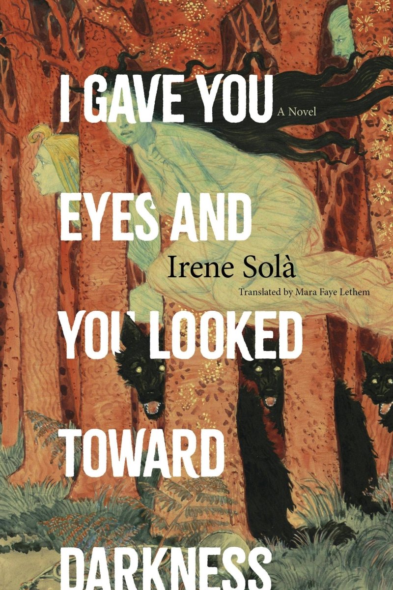 Book cover of 'I Gave You Eyes and You Looked Toward Darkness' by Irene Solá with abstract art and text.