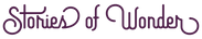 Logo with 'Stories of Wonder' text in a decorative font on a white background